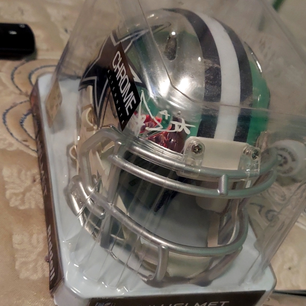 Signed Dak Prescott mini helmet